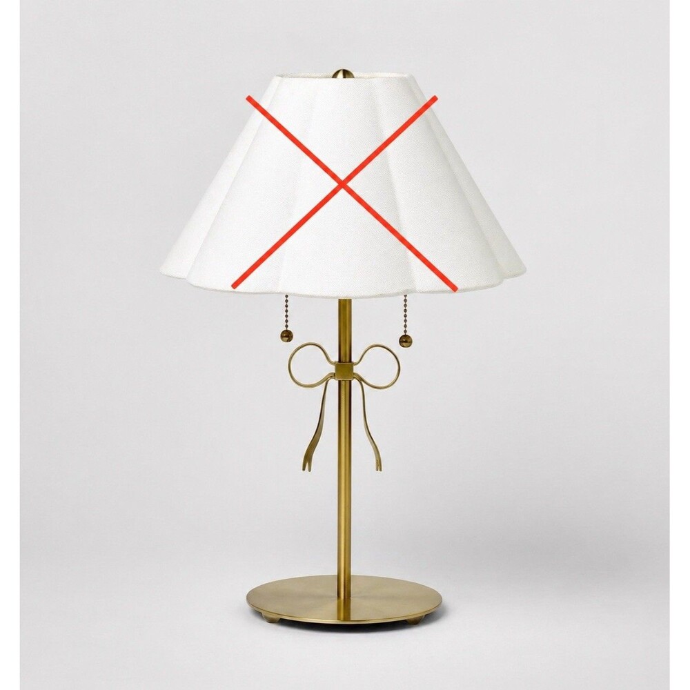 Threshold Studio McGee Brass Stick Lamp w/ Bow NEW READ